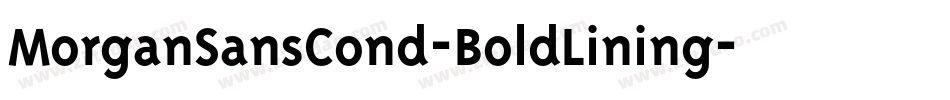 MorganSansCond-BoldLining字体转换