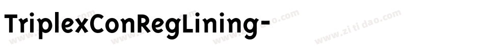 TriplexConRegLining字体转换
