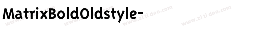MatrixBoldOldstyle字体转换