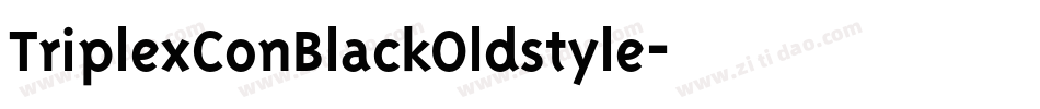 TriplexConBlackOldstyle字体转换