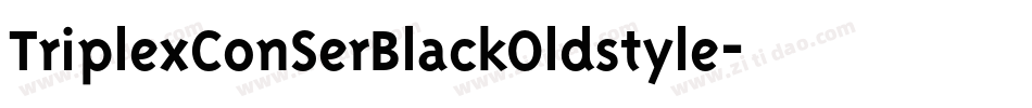 TriplexConSerBlackOldstyle字体转换