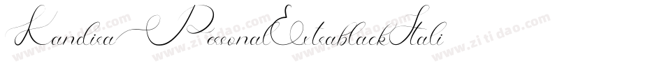KandiraPersonalExtrablackItalic-lWzd字体转换