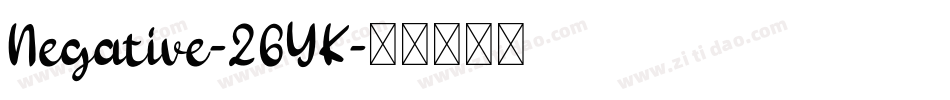 Negative-26YK字体转换 Negative-26YK字体转换