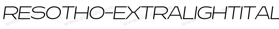 Resotho-ExtralightItalic字体转换