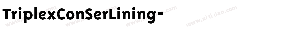 TriplexConSerLining字体转换