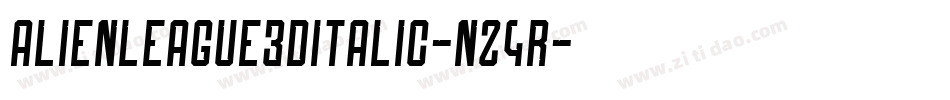 AlienLeague3DItalic-nz4R字体转换