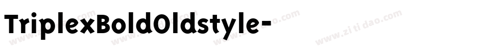 TriplexBoldOldstyle字体转换