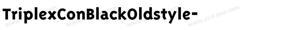 TriplexConBlackOldstyle字体转换