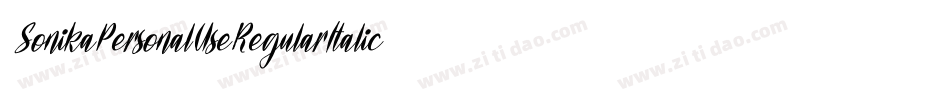 SonikaPersonalUseRegularItalic-z4VL字体转换 SonikaPersonalUseRegularItalic-z4VL字体转换