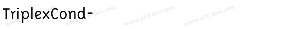 TriplexCond字体转换
