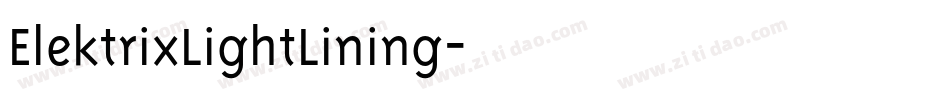 ElektrixLightLining字体转换