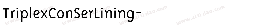 TriplexConSerLining字体转换