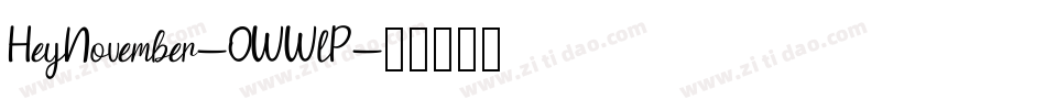HeyNovember-0WWlP字体转换