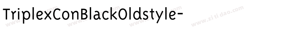 TriplexConBlackOldstyle字体转换