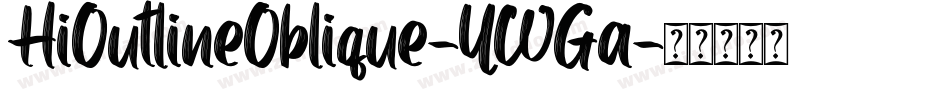 HiOutlineOblique-YWGa字体转换