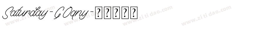 Saturday-GOqny字体转换