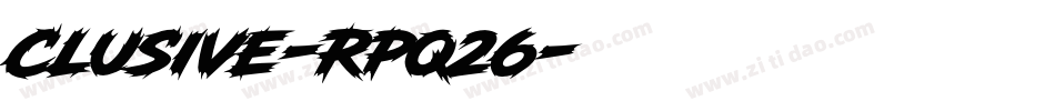 Clusive-Rpq26字体转换
