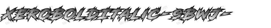 XeroBoldItalic-9Bwj字体转换