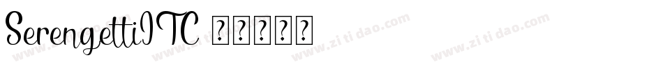 SerengettiITC字体转换