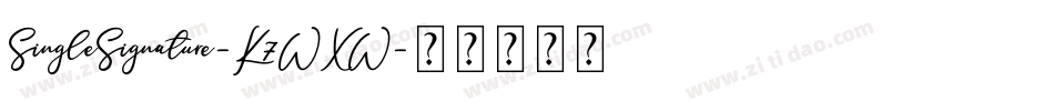 SingleSignature-K7WXW字体转换