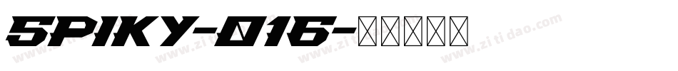Spiky-016字体转换