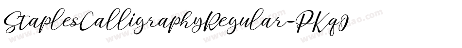 StaplesCalligraphyRegular-PKq07字体转换