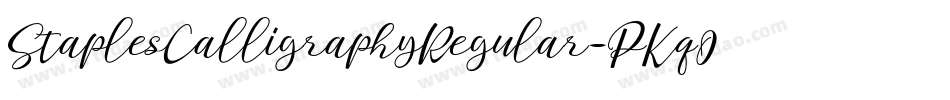 StaplesCalligraphyRegular-PKq07字体转换