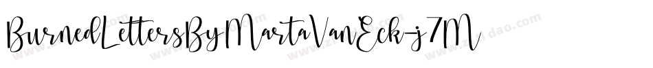 BurnedLettersByMartaVanEck-j7M9字体转换 BurnedLettersByMartaVanEck-j7M9字体转换