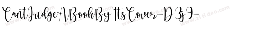 CantJudgeABookByItsCover-D3j9字体转换