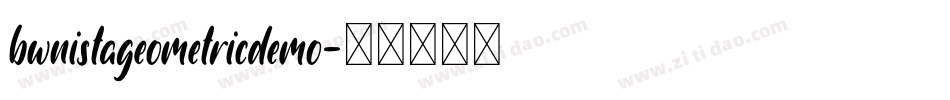 bwnistageometricdemo字体转换