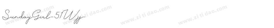 SundayGirl-51Wjj字体转换
