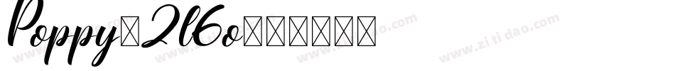 Poppy-2l6o字体转换