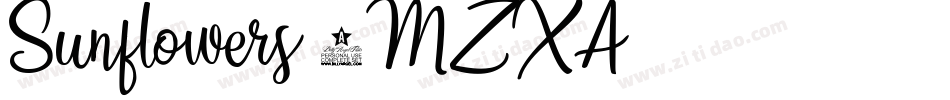 Sunflowers-8MZXA字体转换