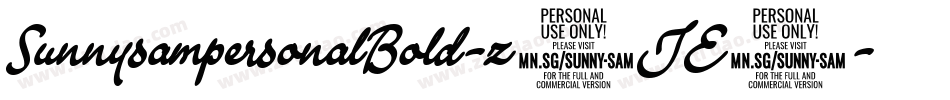 SunnysampersonalBold-z8JE0字体转换