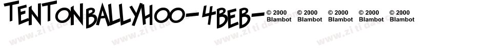 TenTonBallyhoo-4BEB字体转换