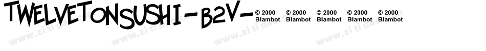 TwelveTonSushi-B2V字体转换