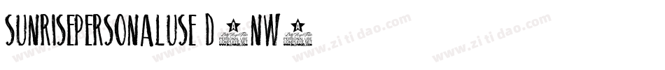 SunrisePersonalUse-d9nW6字体转换