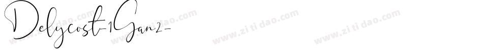 Delycost-1Gan2字体转换