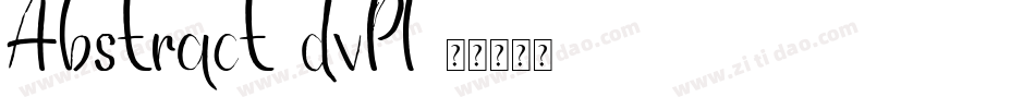 Abstract-dvPl字体转换