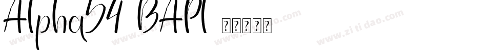 Alpha54-BAPl字体转换