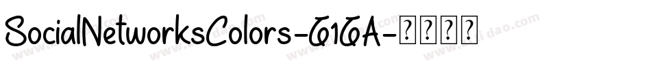 SocialNetworksColors-G1GA字体转换