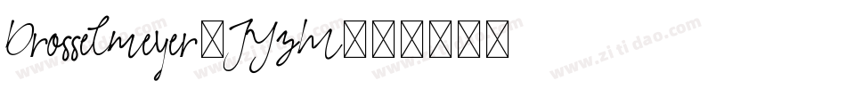 Drosselmeyer-JYzM字体转换