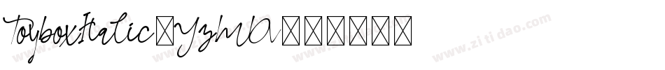 ToyboxItalic-YzMDv字体转换