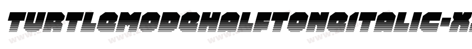 TurtleModeHalftoneItalic-X3Z5o字体转换