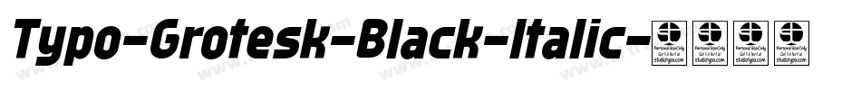 Typo-Grotesk-Black-Italic字体转换