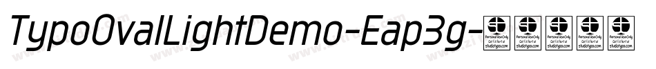 TypoOvalLightDemo-Eap3g字体转换