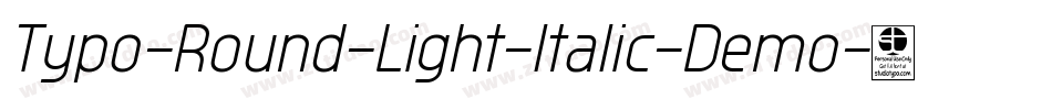 Typo-Round-Light-Italic-Demo字体转换