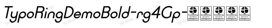 TypoRingDemoBold-rg4Gp字体转换