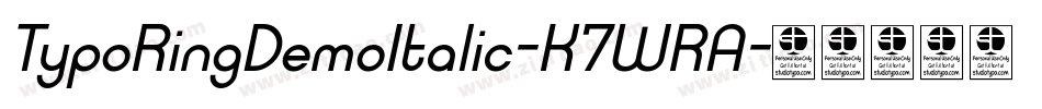 TypoRingDemoItalic-K7WRA字体转换