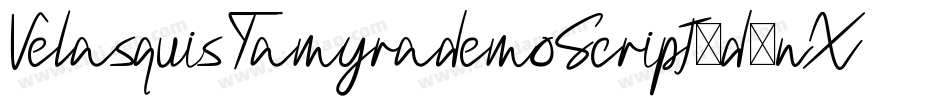 VelasquisTamyrademoScript-d9nXR字体转换